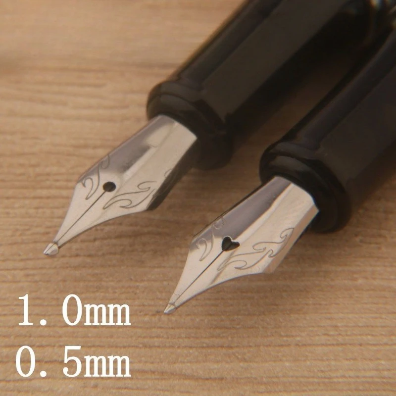 

BALAOYE Professional Polishing Long Knife Fountain Pen 1.0 0.5 2.5mm Nib Calligraphy Pen Handwriting Practice Retro Stationery