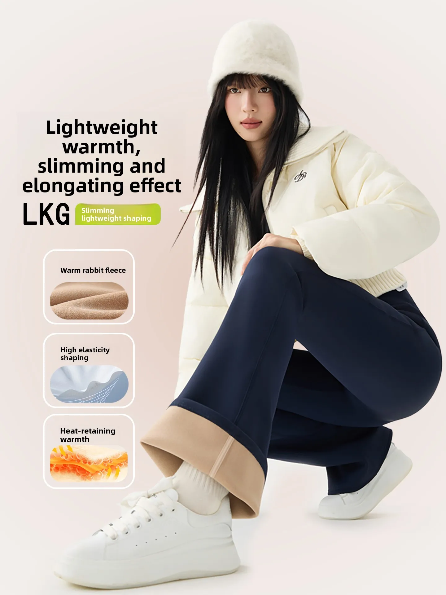 

High Waist Fce Lined ark Bite Yoga Pants Women's Autumn Winter Long Bell Bot Tummy Control Supermodel Pants