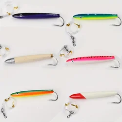 TAIGEK Cedar plug Marlin Trolling lure 6-inch sea fishing lead head with hook and drag bait for tuna