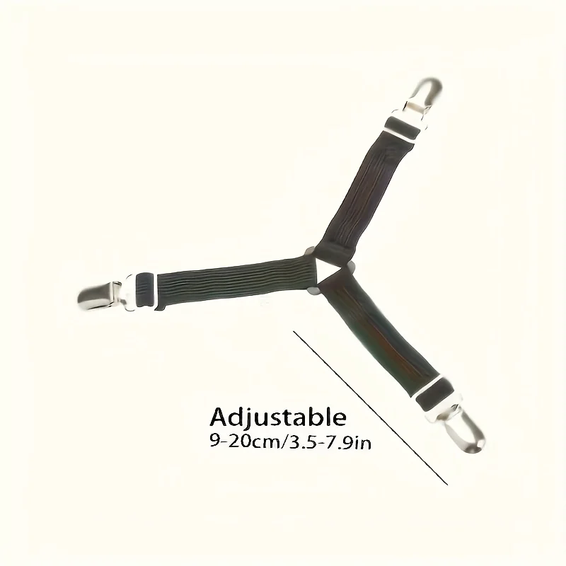 4 قطع من مشابك الألواح المجهزة غير القابلة للانزلاق، حل تثبيت متعدد الأسطح لتحسين الفراش/الأريكة، مركب بوليمر محكم #4