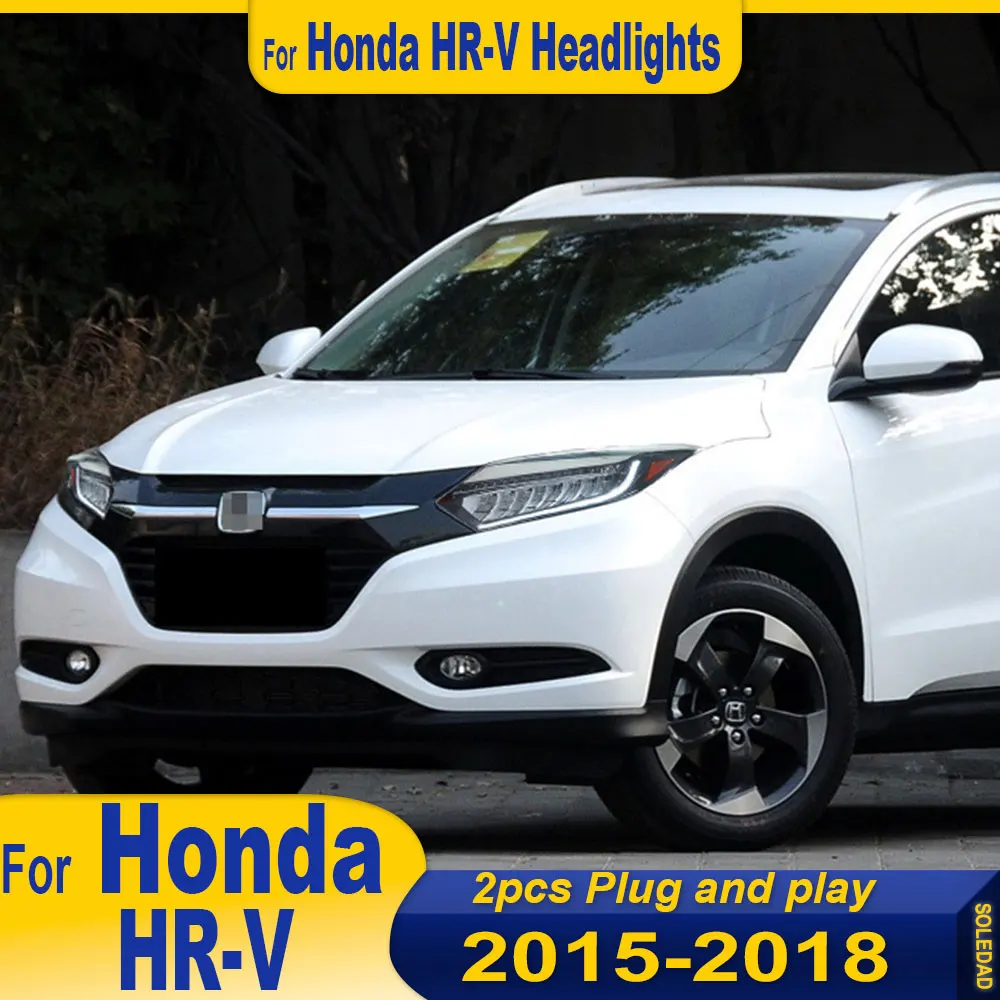 

LED Headlight for Honda HR-V Vezel HeadLamp 2015 2016 2017 2018 LED DRL Bi Xenon Lens High Low Beam Parking Fog Lamp Accessories