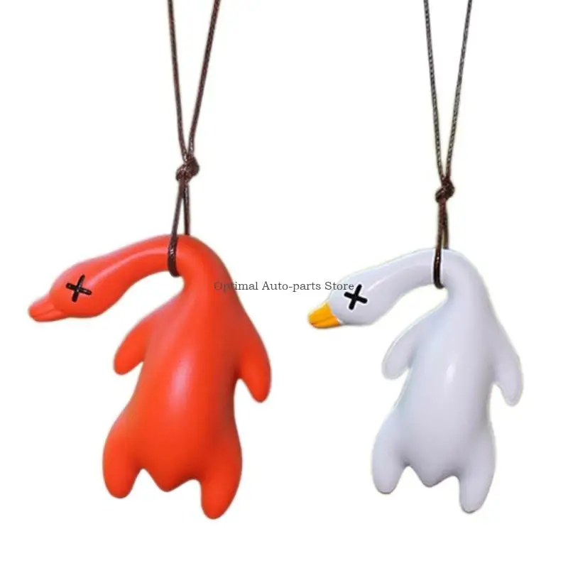 

Anime Gypsum Swing Duck Car Interior Decoration Wearing Hat Glasses Duck