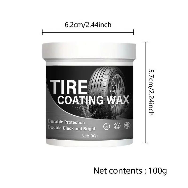 Tire Coating Wax Waterproof Car Tire Brightener  Plating Sealant Cream For Car Wheel Auto Care Re Black Shine Chemistry Filler