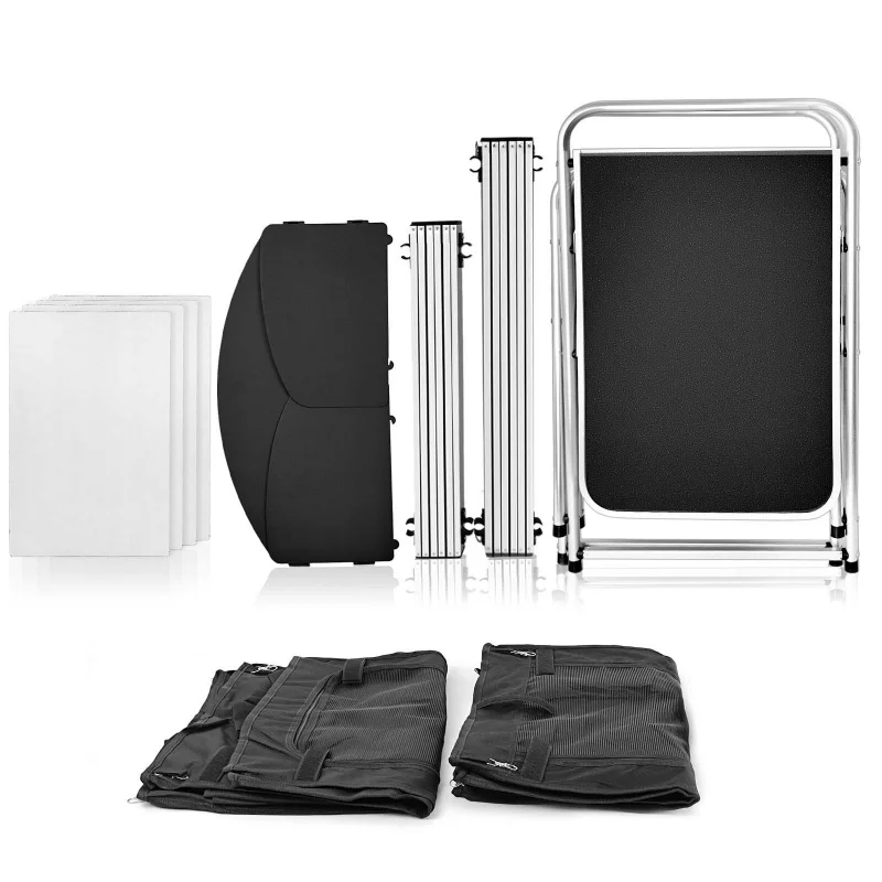 طاولة تخييم محمولة قابلة للطي، منظم تخزين كبير من الألومنيوم خفيف الوزن، محطة طهي المطبخ، حقيبة حمل للسفر في الهواء الطلق