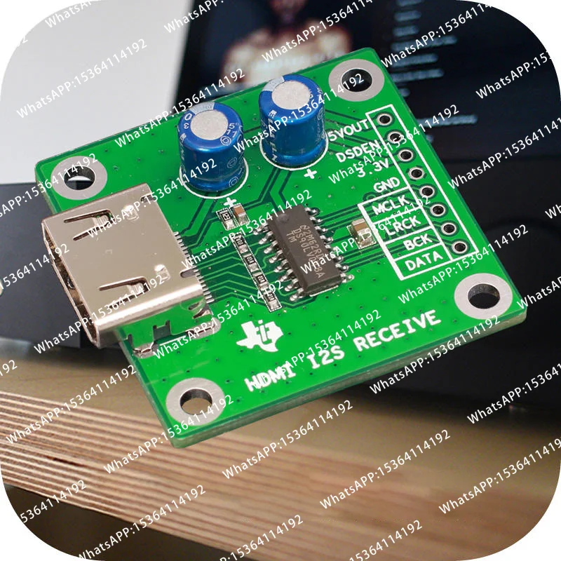 HDMI-compatible to I2S Receiver Board I2S to HDMI-compatible Transmitter Board Differential I2S Signal Conversion DAC Decoder