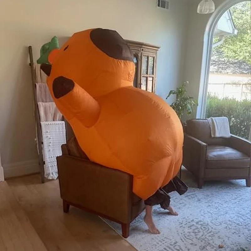 카피바라 코스프레 인플레이터블 코스튬 성인용 만화 동물 인플레이터블 슈트 카니발 할로윈 공연용 인플레이터블 코스튬