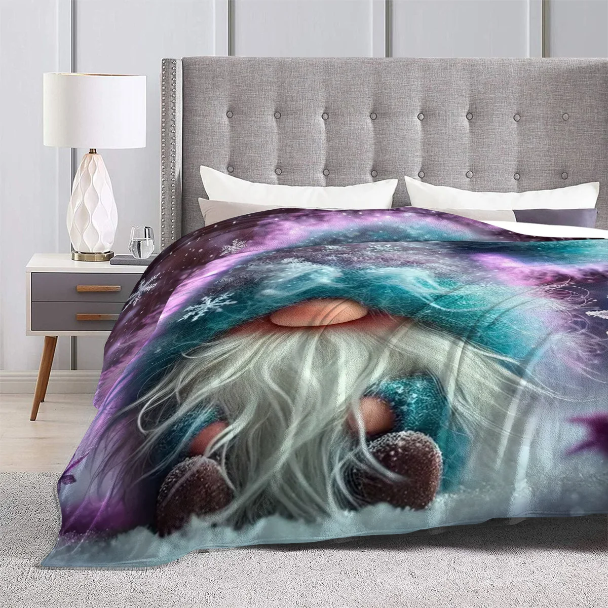 ギャラクシーグノームフランネルスローブランケット、キラキラ輝 - Galaxy Home Textiles のレビューと価格