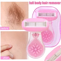 Cuchillas de afeitar seguras portátiles para mujer, utensilio de afeitar cómodo, cabezal de repuesto, cuchillas de depilación femenina, mango de cuchillo de afeitar