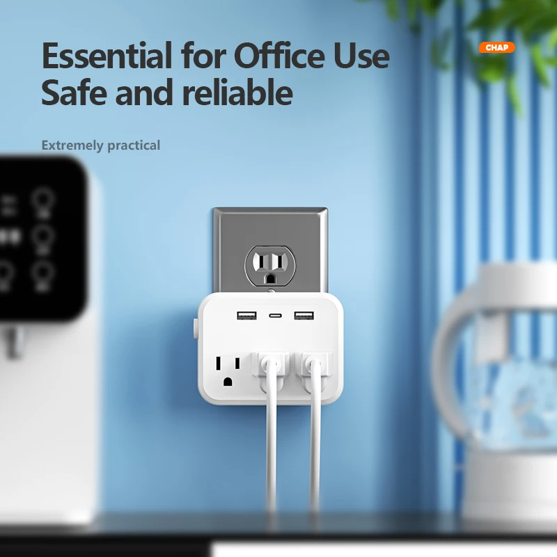 US plug socket  socket power socket without extension cord or USB Type-C port, two specifications suitable for home offices