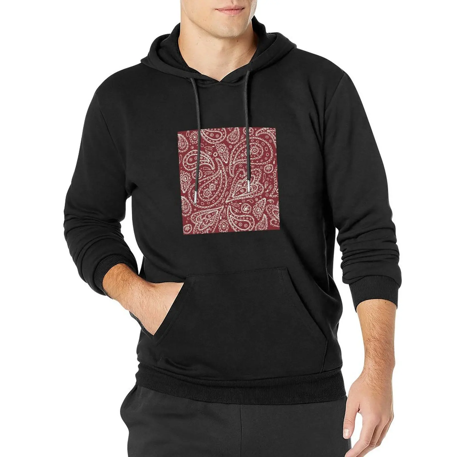 

Paisley Maroon Pullover Hoodie men's coat mens designer clothes anime hoodie