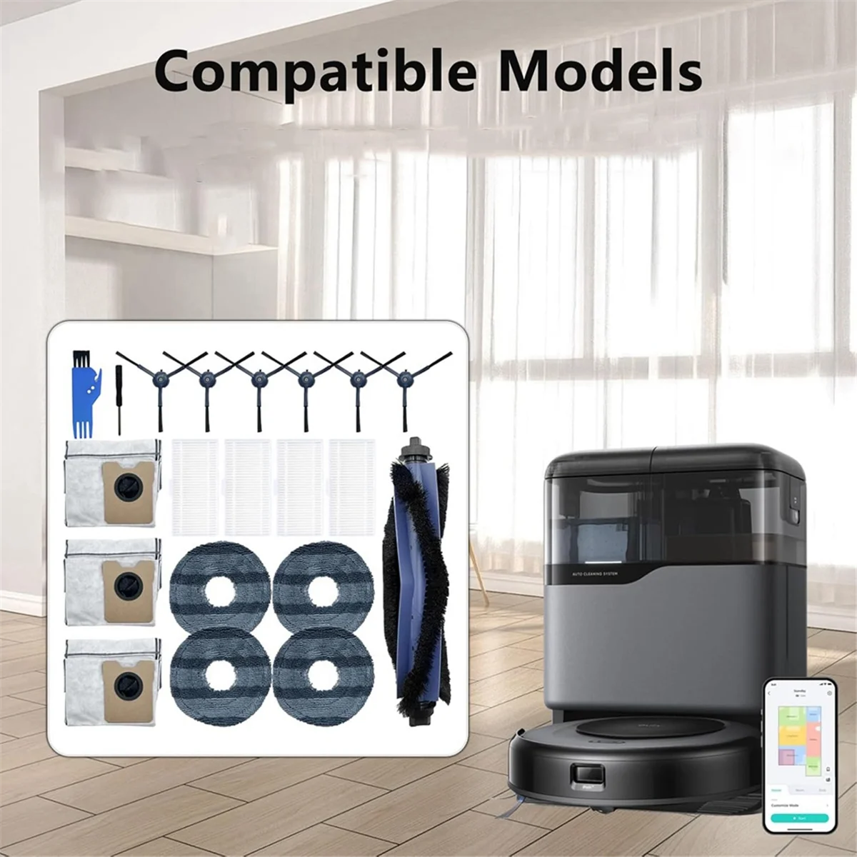 Fzfz para pvcr 6001 iq casa aqua varrendo robô acessórios peças de limpeza substituição principal escova lateral mop filtro