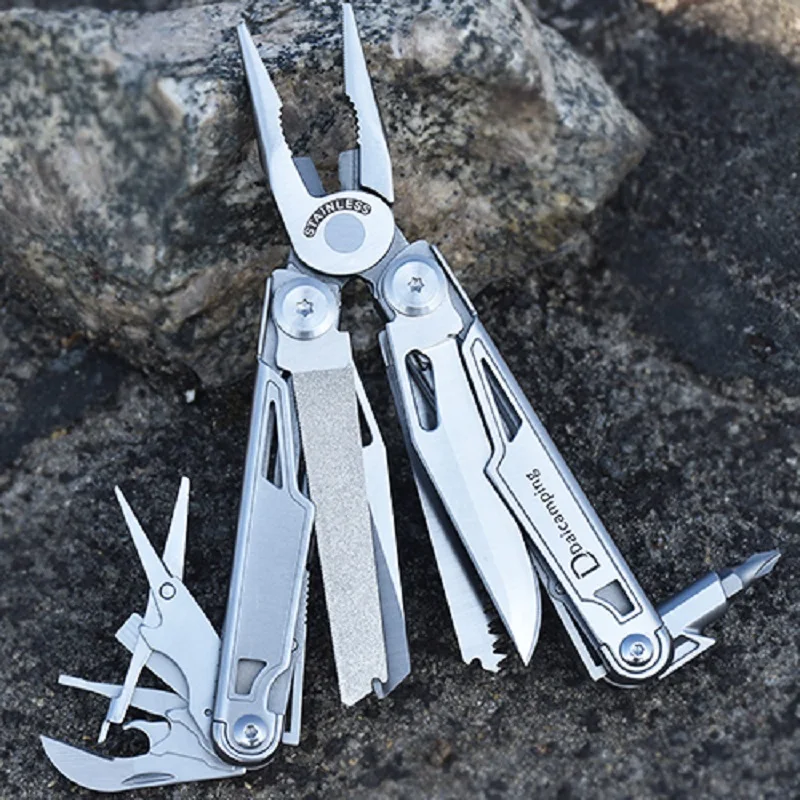 Daicamping DL12 EDC Multi Tools Multifunktionale 7CR17MOV Zange Camping Getriebe Klinge Multitools Clip Armee Schweizer Klapp Multi Messer