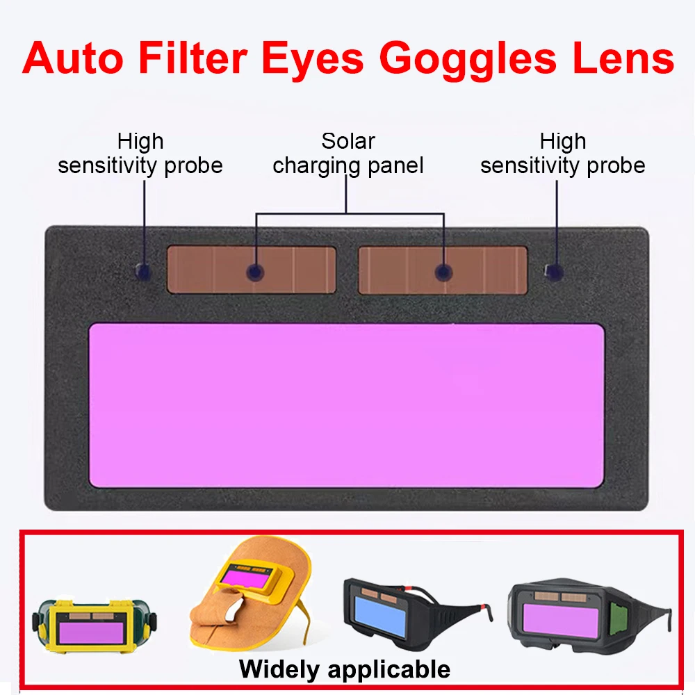 

1PCS Solar Auto Darkening Welding Lens Auto Filter Eyes Goggles Lens Protective Glasses Lens Matched with Welding Masks