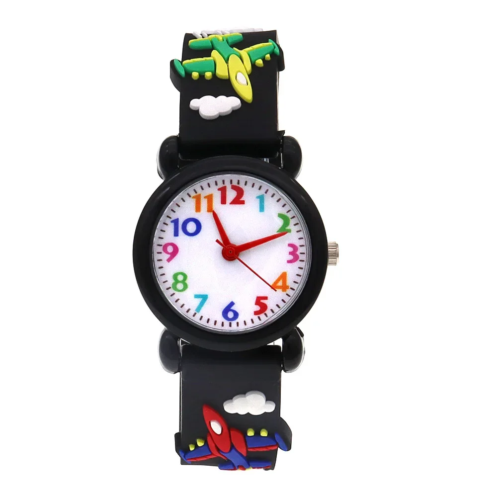 Cartoon kinderhorloge Quartz siliconen horloge Basisschool Meisjes Jongens Kinderhorloge 3D siliconen band Babywatches