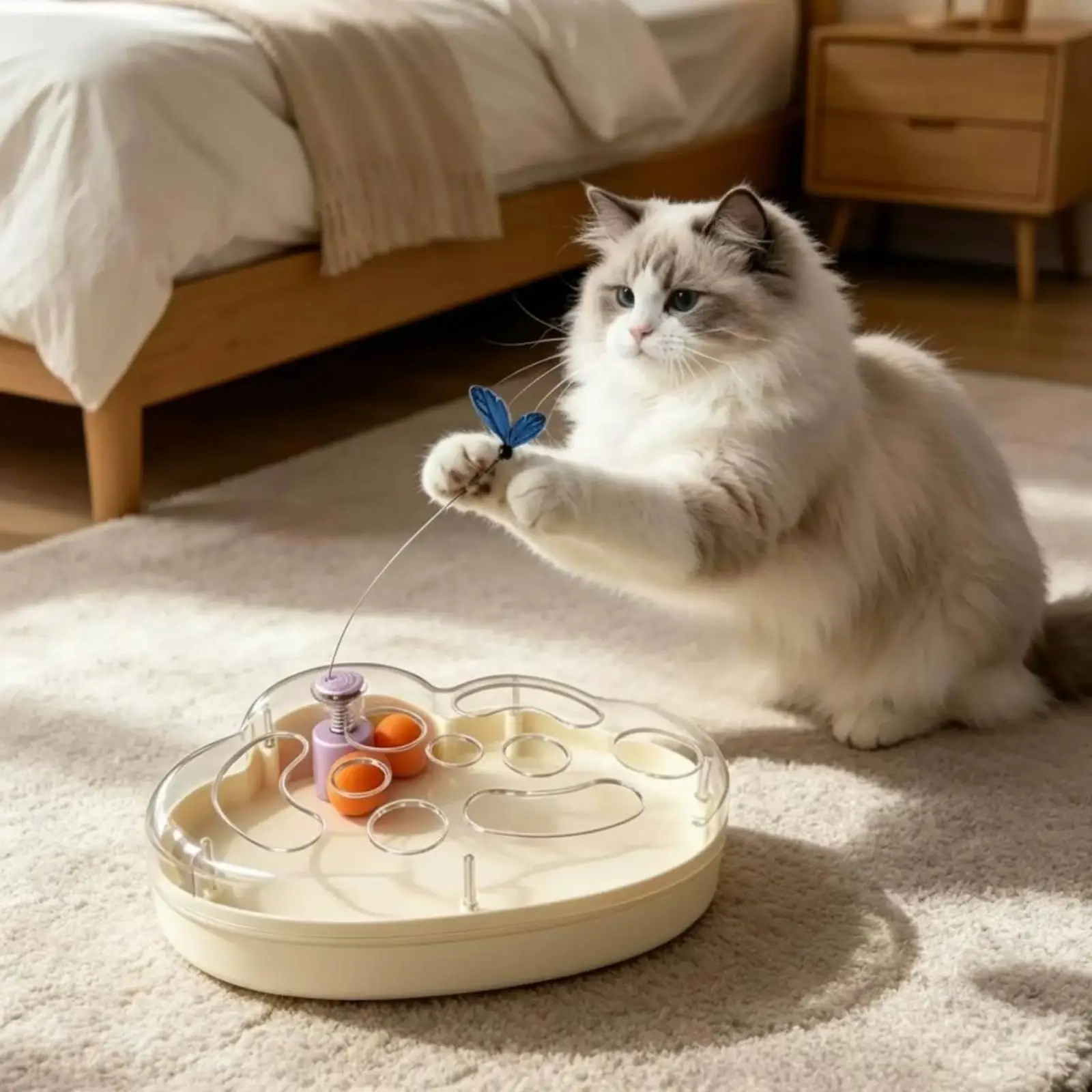 Electric Fluttering Creature Feline Toy Self-Entertaining Rotating Fluttering