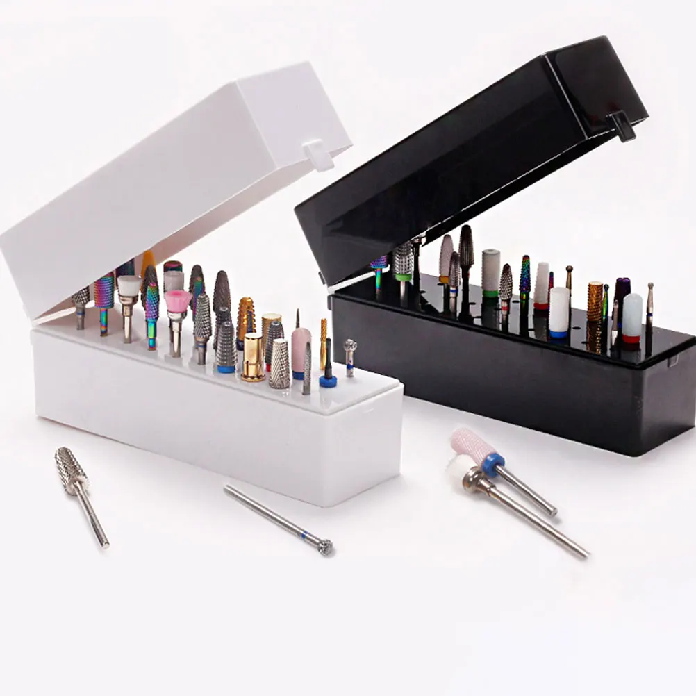 

Nail Drill Bits Display Box ABS Manicure Polisher Storage ganizer Case for Nail Grinding Heads Accessories Holder