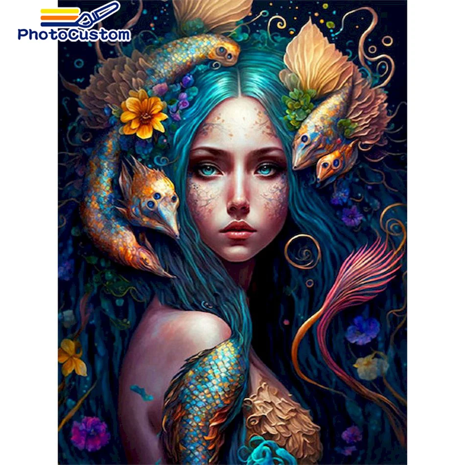 

PhotoCustom Diamond Painting Girl 5D DIY Diamond Embroidery Adults Cross Stitch Kit Rhinestone Mosaic Art Home Decoration New