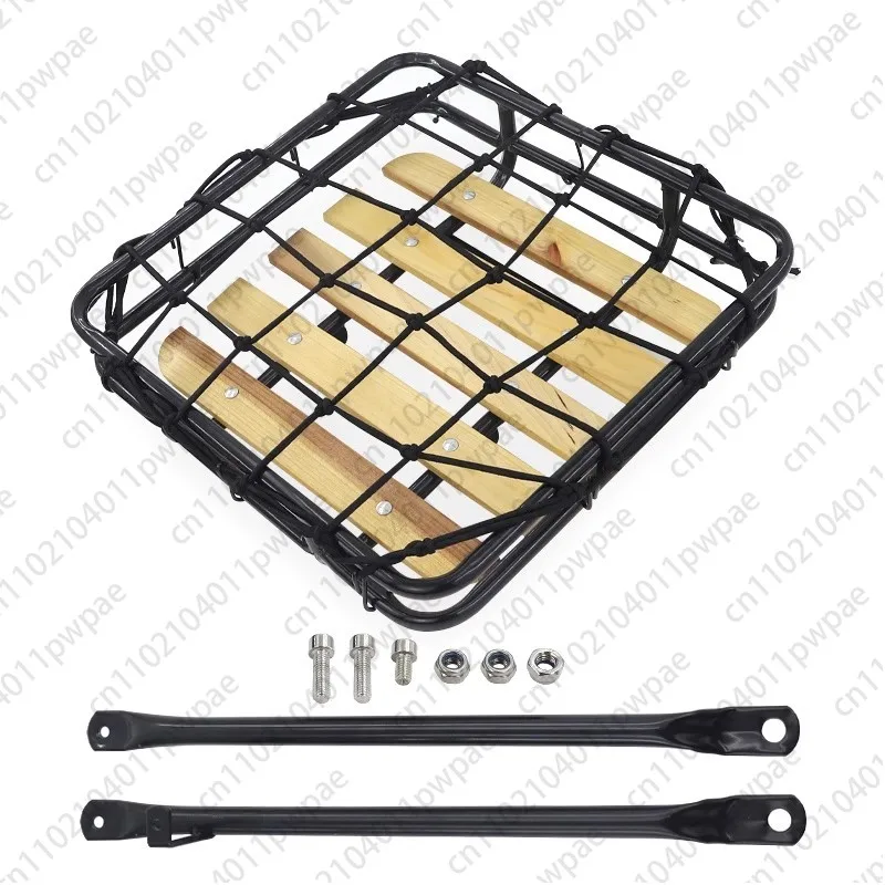 26-inch and 28-inch Retro British-style Bicycle Baskets with Wooden Boards and Metal Front Baskets and Front Racks