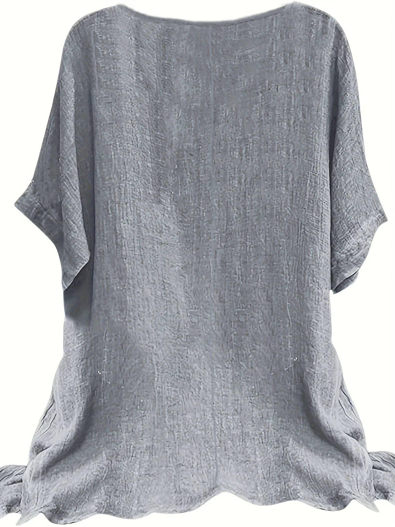 plus Size Women's Solid Color round Neck Casual Short Sleeve T-Shirt Comfortable Fit Basic Top