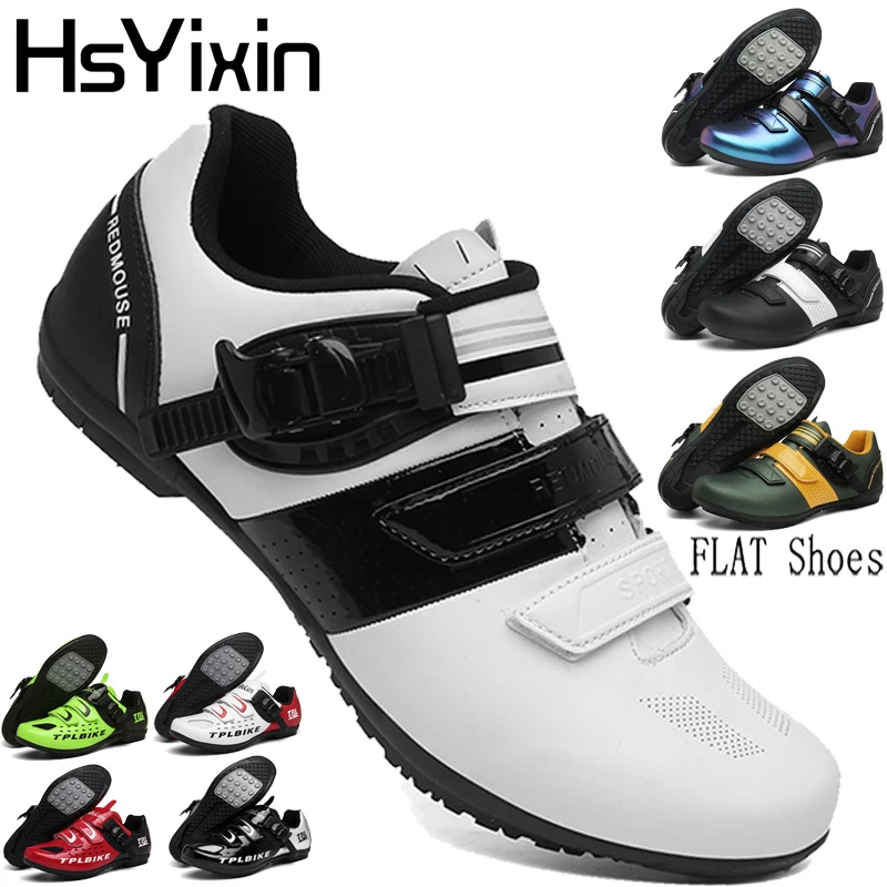 

HsYixin дорожные кроссовки на плоской подошве для велосипеда, нескользящая обувь для мужчин и женщин, кроссовки на резиновой подошве для верховой езды и тренировок, обувь для внедорожного велосипеда
