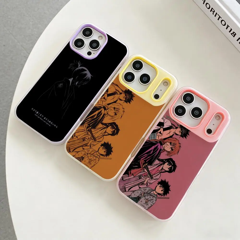 

Anime R-Rurouni K-Kenshin Phone Case Colorful 2‑in‑1 Jelly Matte Clear Full Protection Case For iPhone 11‑17 Series