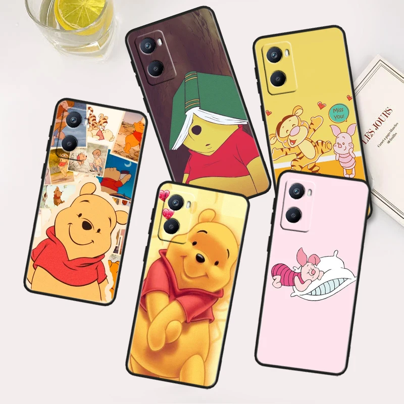 

Bear Disney Winnie Pooh For OPPO A96 A94 A93 A77S A76 A74 A73 A72 A57S A56S A54S A53 A52 A15S A9 A5 Black Phone Case