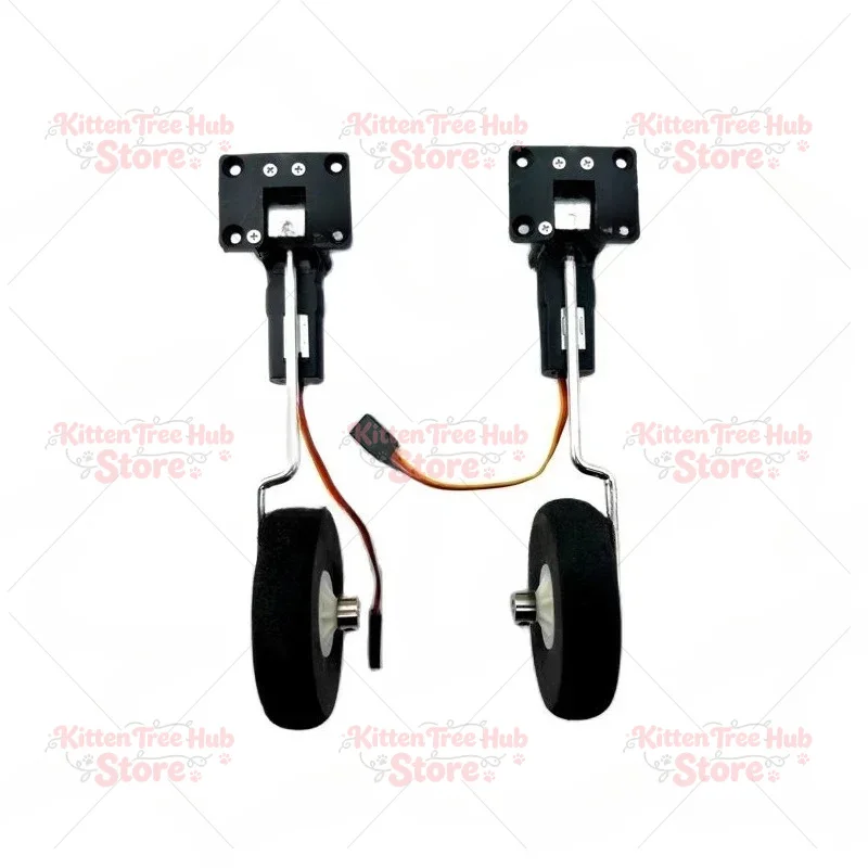 2pcs 90° 25g worm type servo retractable landing gear jr plug 3mm shaft foldable undercarriage for rc model airplane