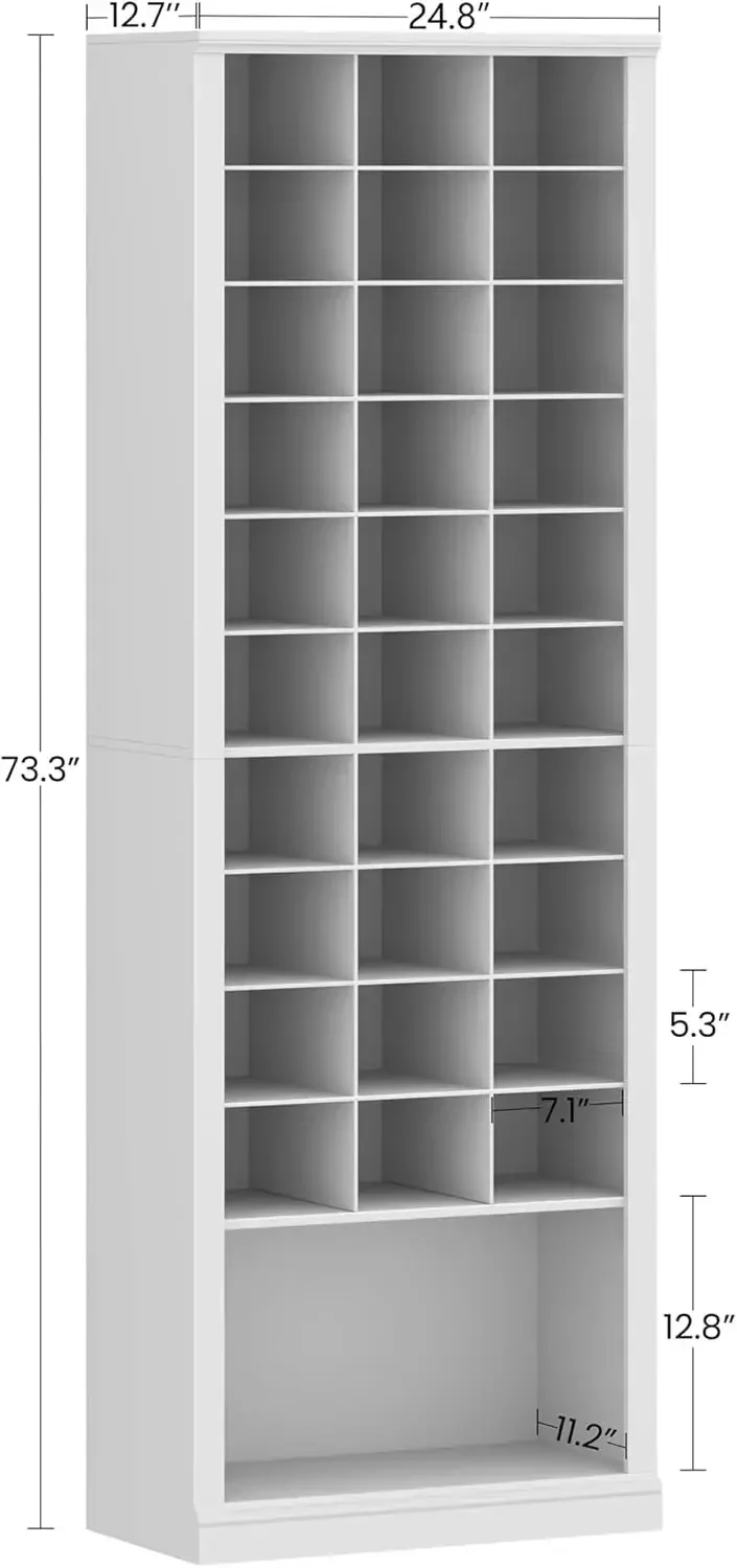 11-Tier Shoe Storage Cabinet, Free Standing Closet Organizers and Storage with 31 Open Cubbie