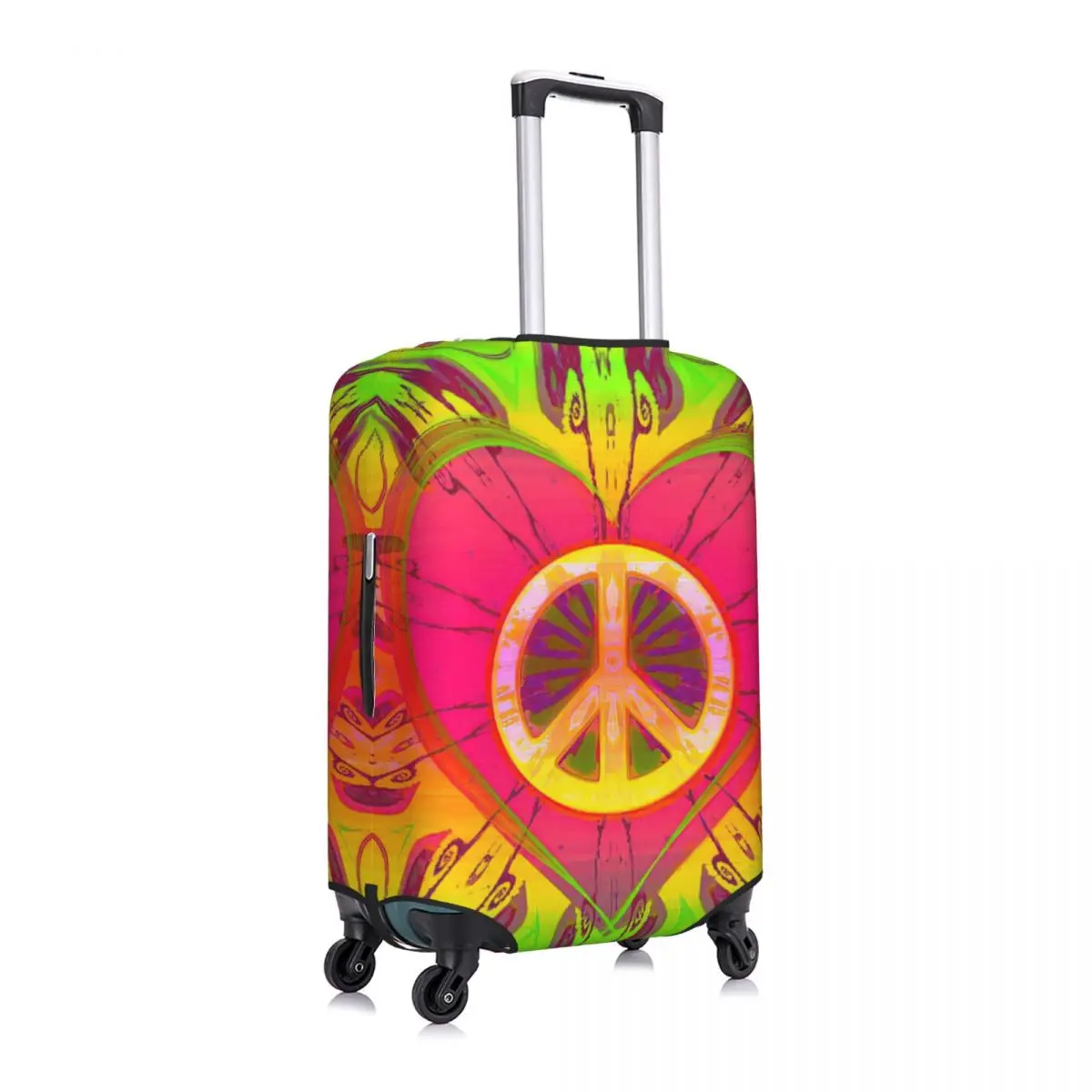 Hippie-Stijl Print Bagage Beschermende Stofhoezen Elastische Waterdichte 18-32Inch Kofferhoes Reisaccessoires