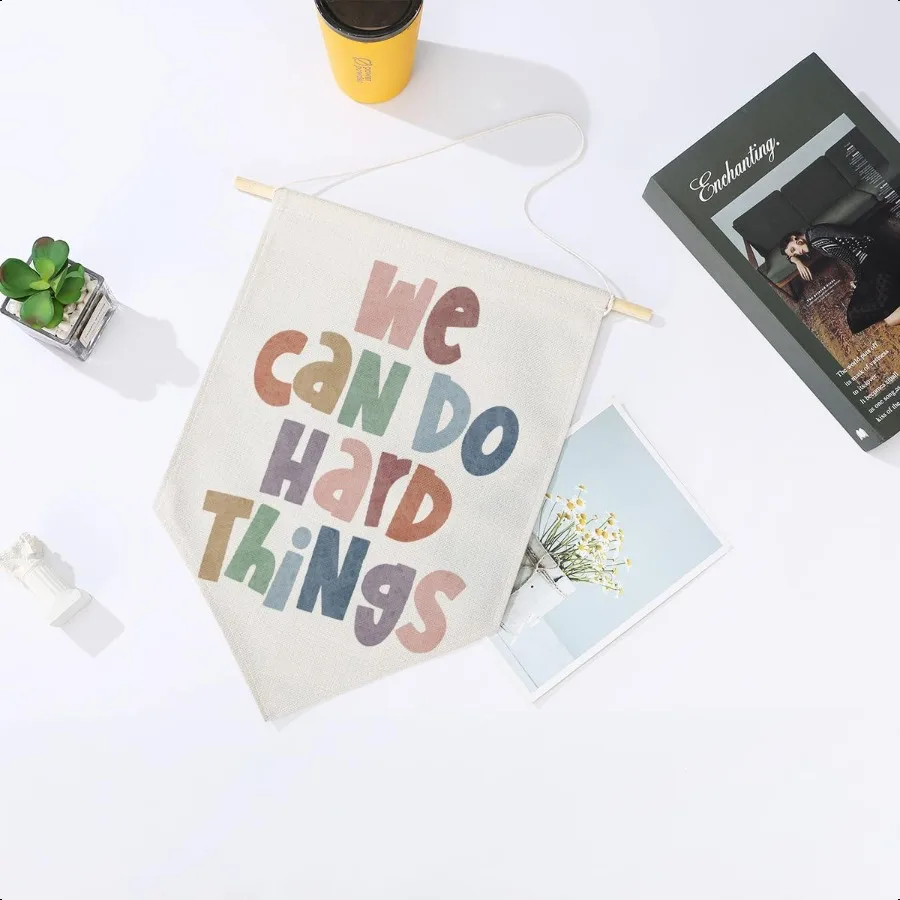 ديكور حائط ملهم للفصل الدراسي من بوهو للأولاد والبنات، لافتة علم معلقة على الحائط، مكتب المعلم، غرفة اللعب، غرفة النوم، الأطفال #5