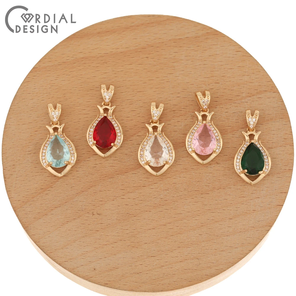 

Cordial Design 30Pcs 13*26MM Jewelry Accessories/Crystal Pendant For Necklace/Hand Made/DIY Making/CZ Charms/Jewelry Findings