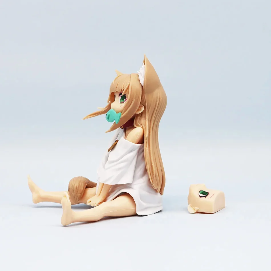 حار OLDEN HEAD قطتي هي فتاة Kawaii أنيمي الشكل ساكورا دقيق فول الصويا الجلوس وتناول الأسماك تحصيل بولي كلوريد الفينيل نموذج دمية لعبة