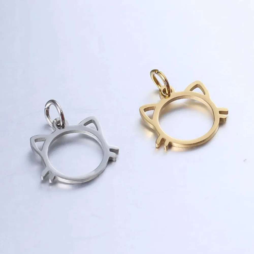 

Personalized stainless steel cat animal pendant keychain is a must-have for cat lovers