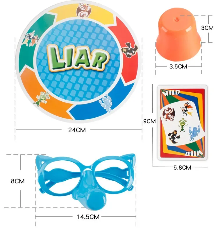 مجموعة واحدة من ألعاب الحفلات التنكرية ذات الأنف الطويل من Guess Who Lied Punishment، طاولة تفاعلية بين الوالدين والطفل، ألغاز ممتعة