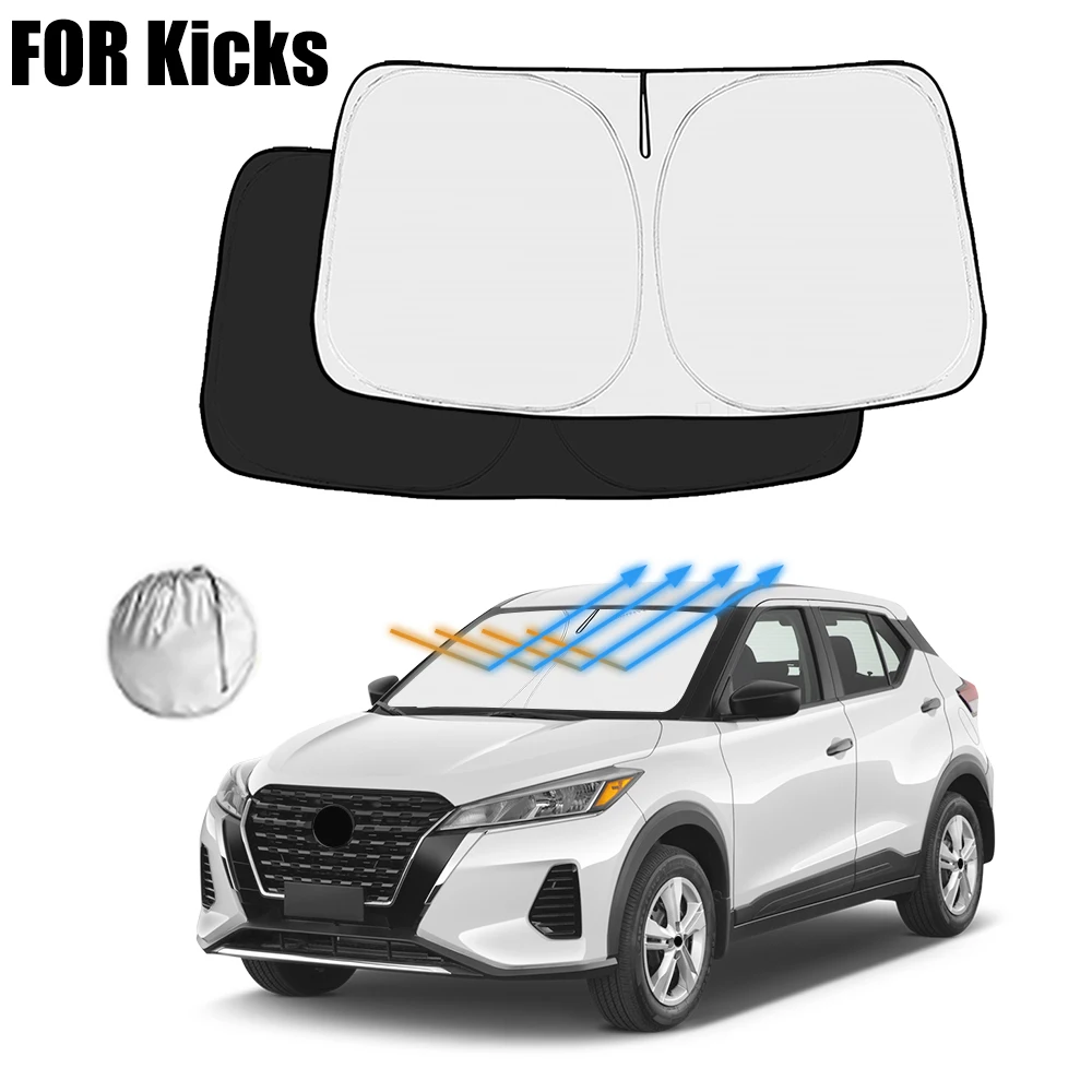 

Для Nissan Kicks 2018 2019 2020 2021-2025 автомобильный солнцезащитный козырек на лобовое стекло, солнцезащитный козырек на переднее окно, автоинтерьер, защита от ультрафиолета