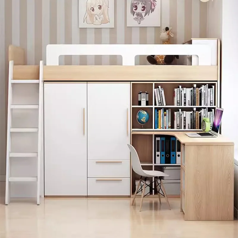 Ge Lei double-layer children's bed up and down bed corner desk wardrobe bookshelf
