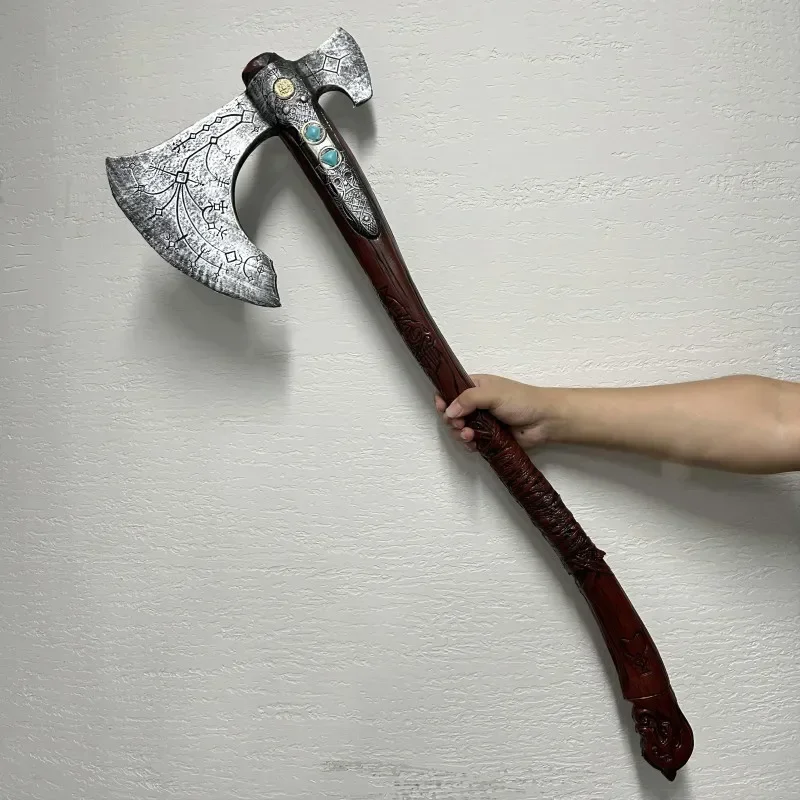 92cm God of War Leviathan Axe Weapon Model PU Material Detachable Kratos Sword Samurai Ornaments Collection Desktop Display Toy