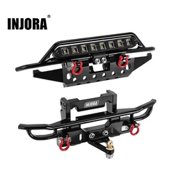 Paraurti posteriore anteriore in alluminio CNC INJORA per aggiornamento 1/18 RC Crawler TRX4M Bronco (4M-43)