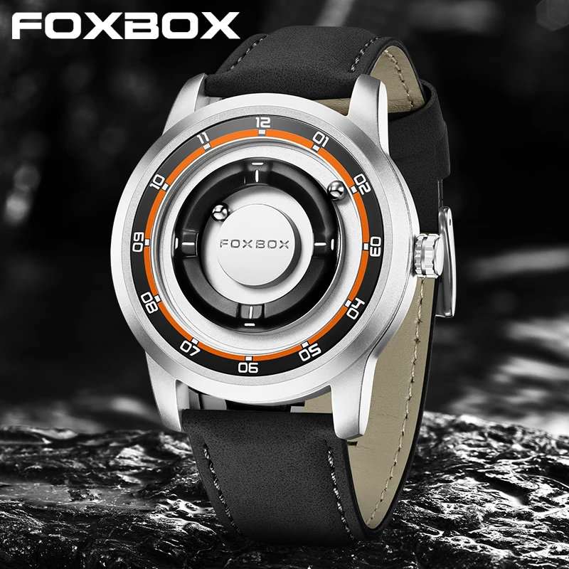 

Foxbox 2021, роскошные мужские часы, креативные кварцевые наручные часы с прокрутными бусинами, модные водонепроницаемые мужские часы с магнитной силой Reloj