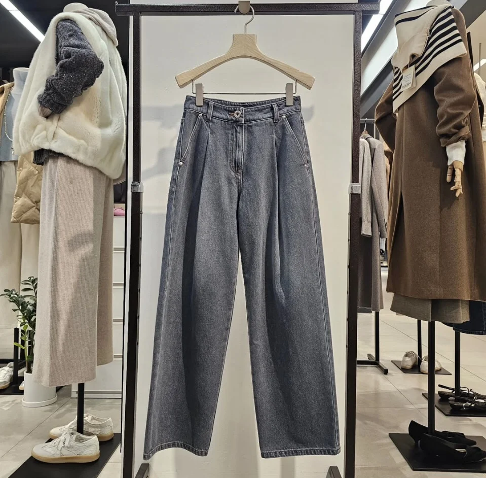 

Весенний сезон, потертые женские джинсы с карбоновыми глазами, повседневные джинсы с открытой талией, девятисекционные хлопковые эластичные джинсовые джинсы с застежкой-молнией