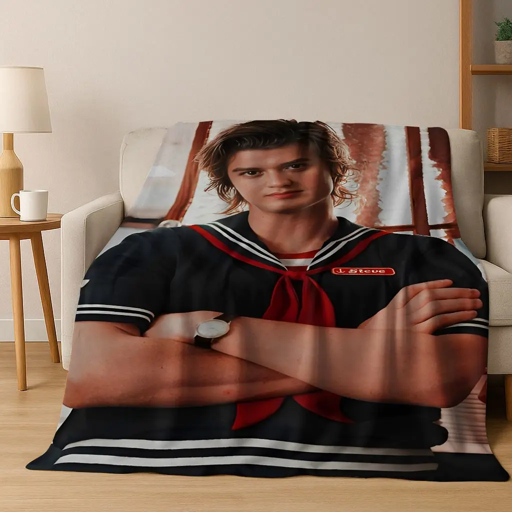 2026 New Joe Keery Art Flannel Blanket,warm and Cozy Soft Throw Blanket for Home Bedroom Bed Sofa Picnic Office Cover Gift Kids