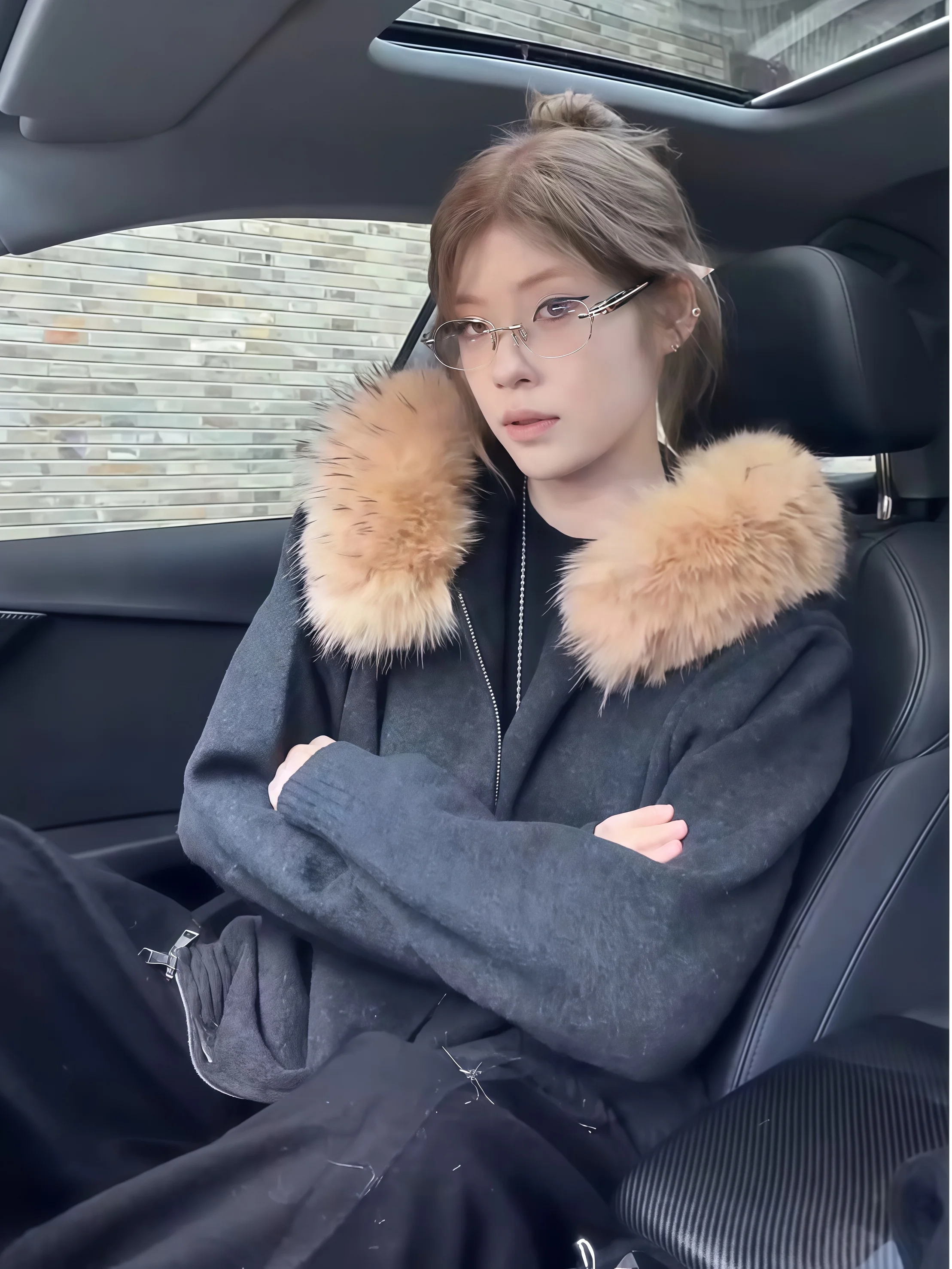 

Double Zipper Open Cardigan Sweater Loose Fit Large Fur Collar Knitted Outerwear for Men Autumn Winter Sle Casual Comfortable