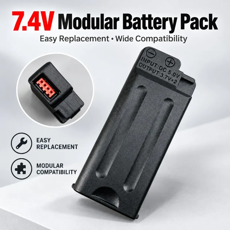 7.4V Modular Battery Pack, Replacement Power Module Compatible with Multiple Hobby Model Accessories