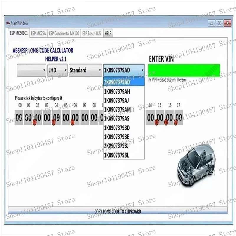 VW ABS ESP calcolatrice codice lungo DASH MILLEAGE correzione + AIRBAG CRASH CLEAR + IMMO OFF + DASH + IMMO software tools