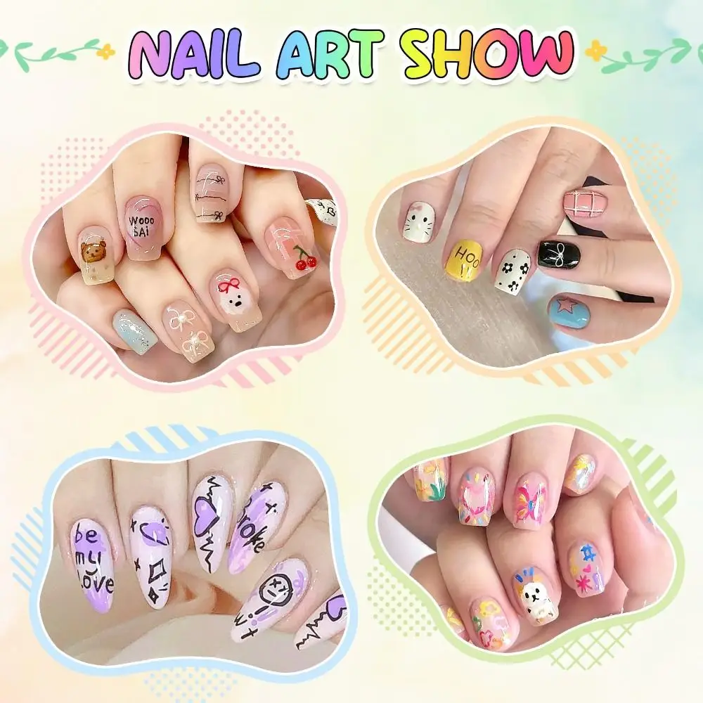 24/48 Colors Dual-ended Markers Quick Dry Temporary Acrylic Paint Markers Dual Color Drawing Marker Nail Doodle Pens