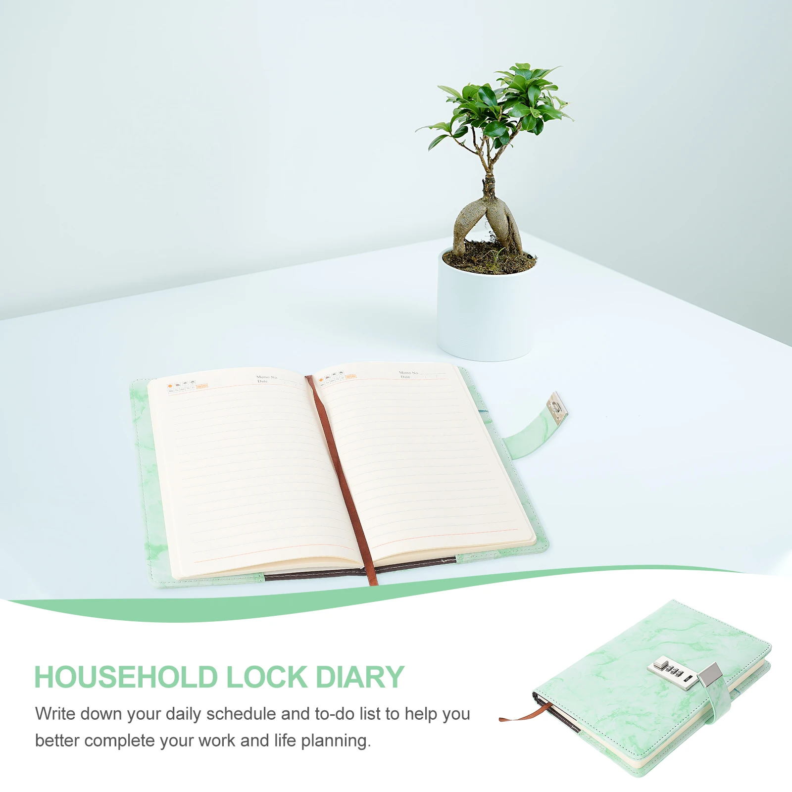 

Password Diary Book Notebooks Journals Lock Gentle Paper Material Write Practical Functions Secret Keeper Planning