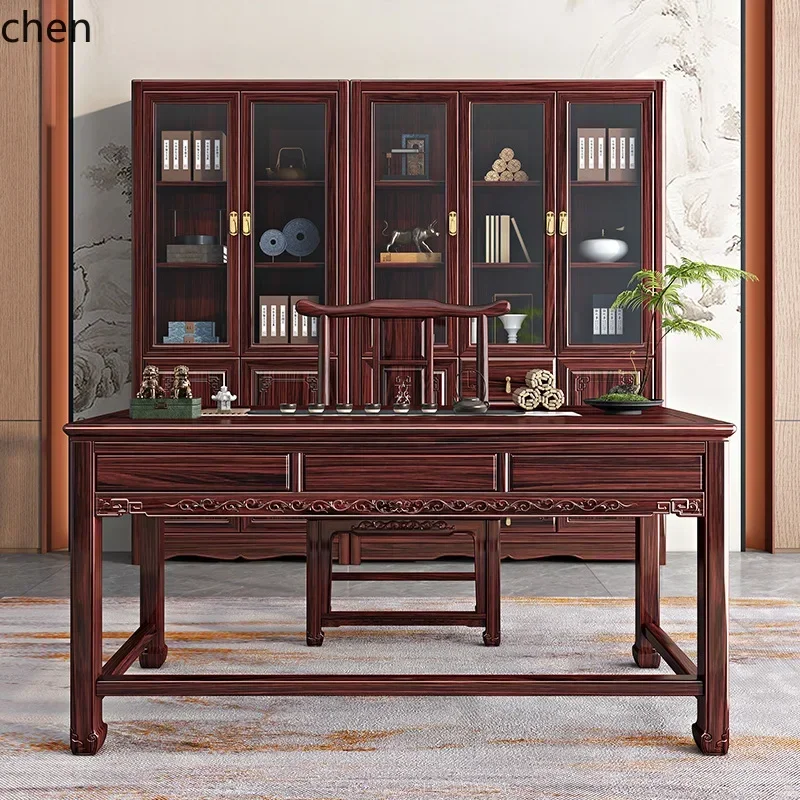 y9.4- Solid Wood Desk Home Office Desk Study Writing Calligraphy and Painting Desk