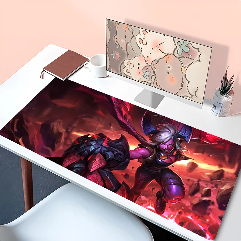 

Anime Mousepad Laptop Office Cabinet Keyboard Pad PC Desk Mat Large Mouse Pad Non-slip Rubber League Of Legends Vi Extended Pad