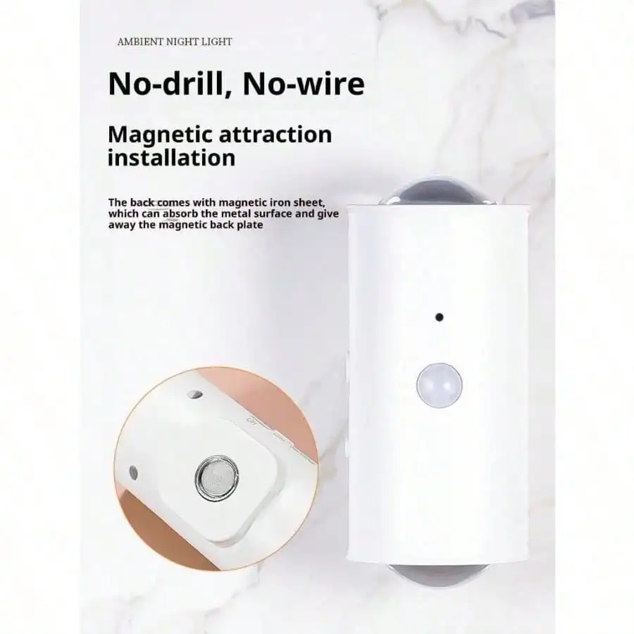 2 Pack Double Head Colorful Atmosphere Light Motion Sensor Magnetic Wall Lamp