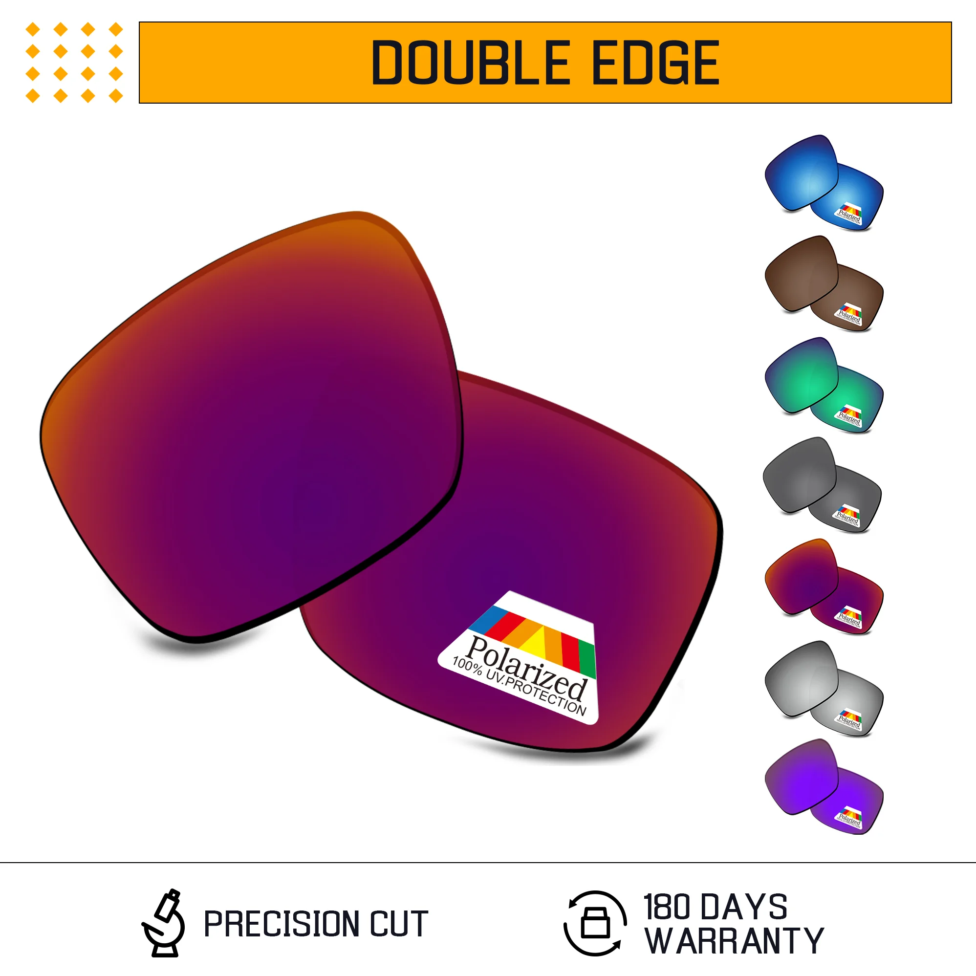 

Rarayvix Polarized Replacement Lenses UV400 Protective for Oakley Double Edge OO9380 66mm Sunglasses
